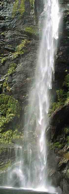 waterfalls on Milford Sound